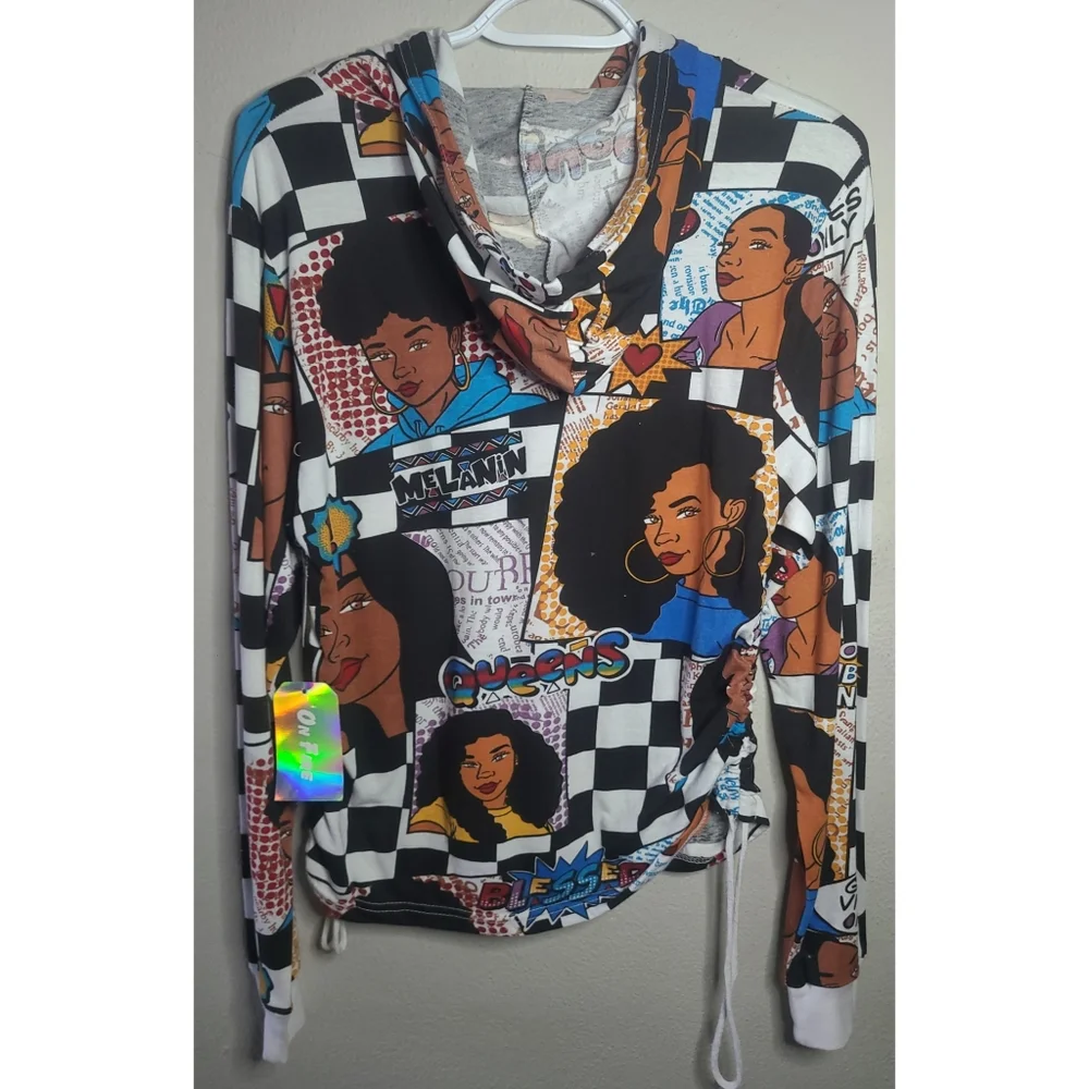On Fire/Beautiful Hoodie Size L - Picture 2 of 4